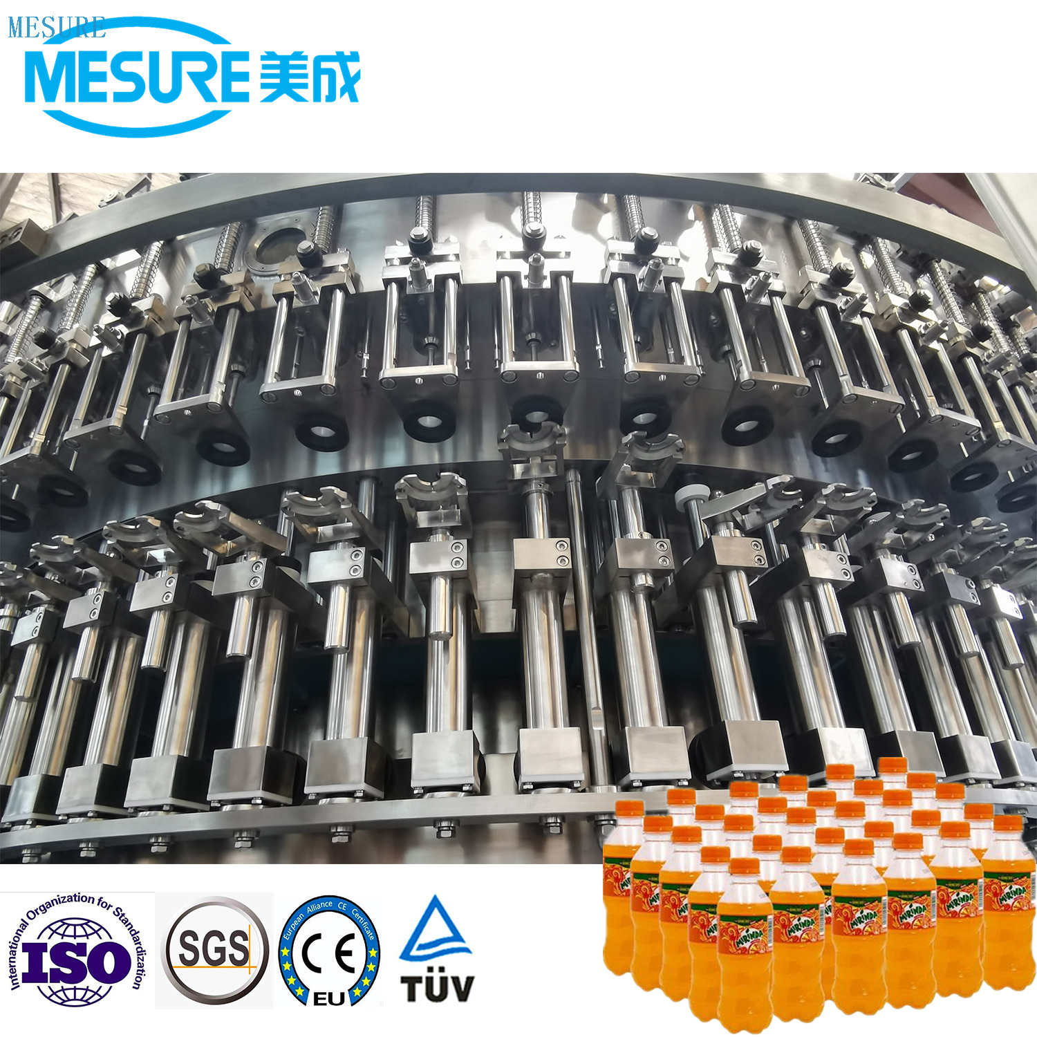 Ligne de remplissage de bouteille de compagnie à grande vitesse de 15000 mb. 