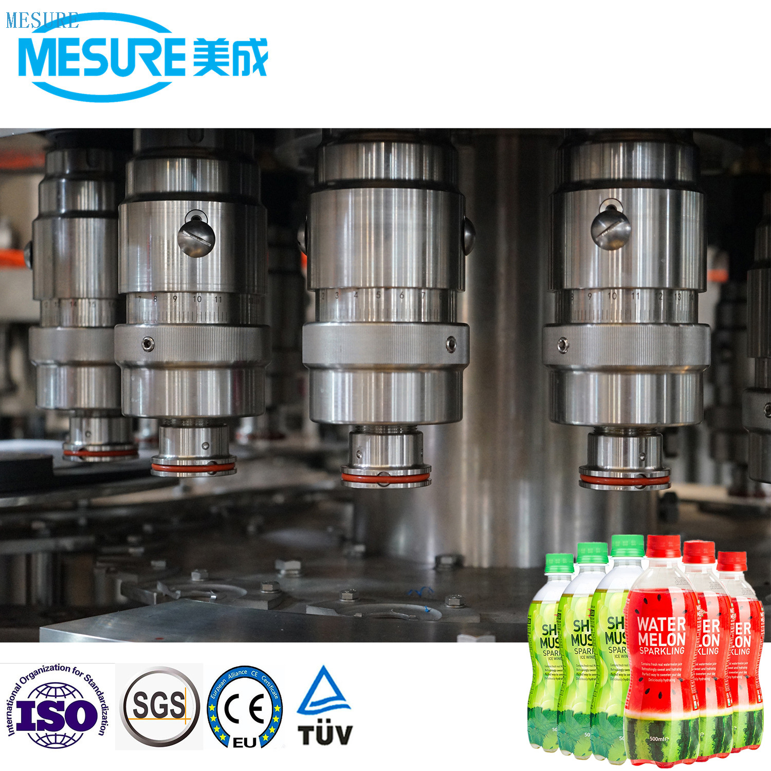 Machine de remplissage d'eau étincelante de la bouteille de bouteille de compagnie de 1500 mètres 