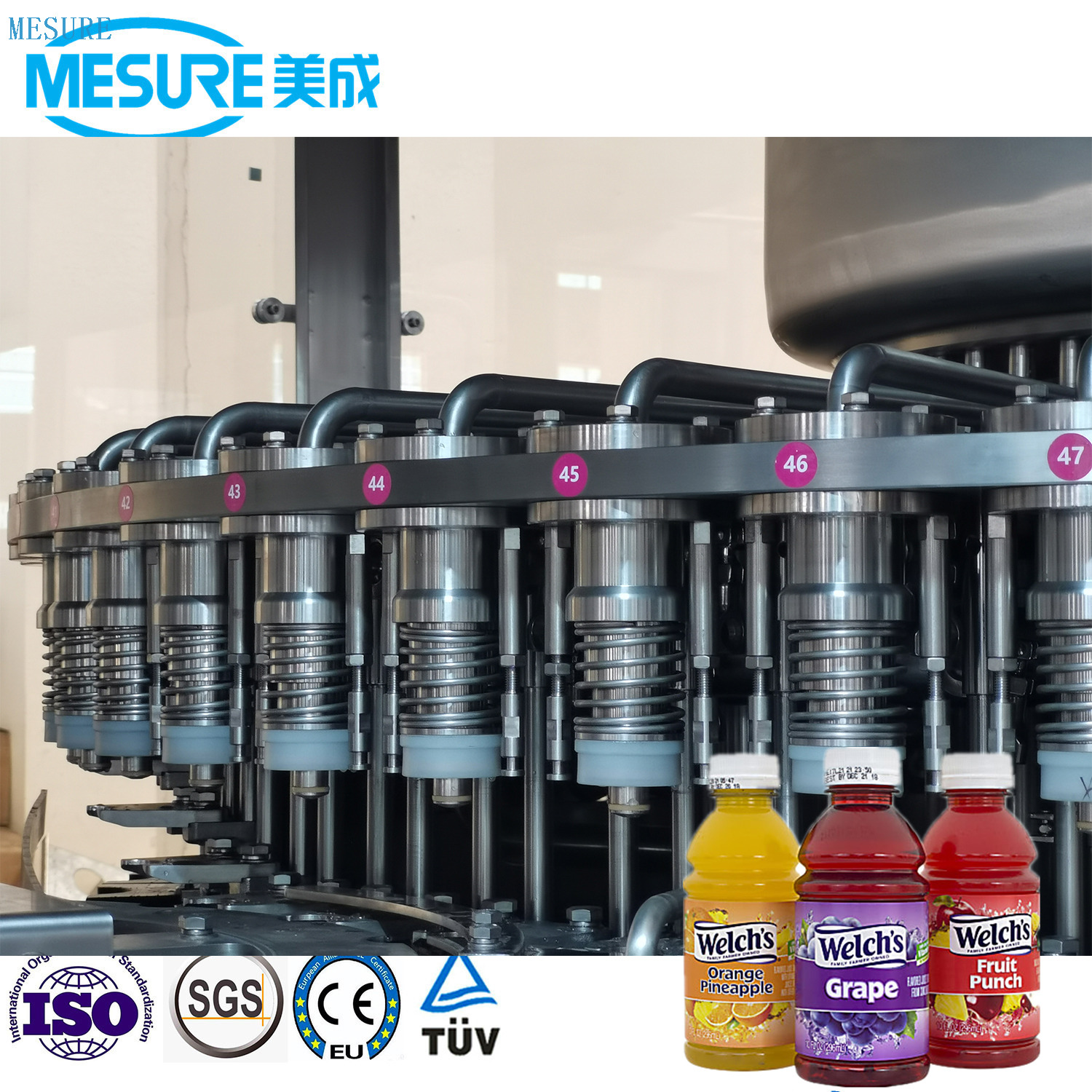 Machine de remplissage de jus de jus frais 24000. 