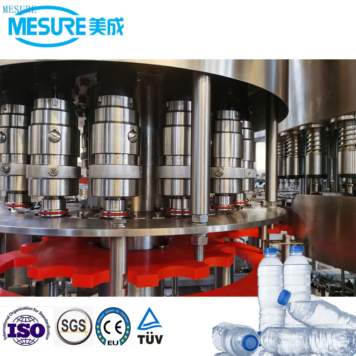 Machine de remplissage en eau de bouteille pour animaux de compagnie avec machine de remplissage à grande vitesse 3 en 1 fabrication