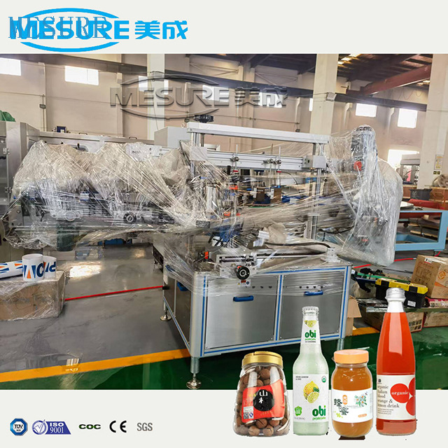 Automatique Single Double Side Wraparound Square Round Brinks Pet Glass Bottle peut auto-adhésif étiquette d'étiquette d'étiquetage