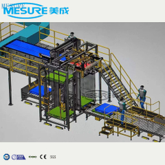 Type de colonne automatique Robot Gantin Carton Box boîtier Pack de 5 gallons en verre Barrel Empiler le système de palette de palette de palette de palette de palettiseur de départilateur à haute position Équipement de machine